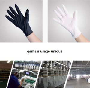 Gants à usage unique