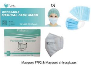 Masques FFP2 & Masques chirurgicaux